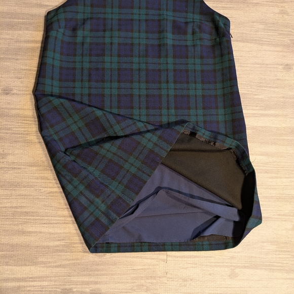 VINEYARD VINES |‎ Plaid Meredith Midi Dress Sleeveless Ruffle Neck Preppy Sz 16 - Picture 9 of 11